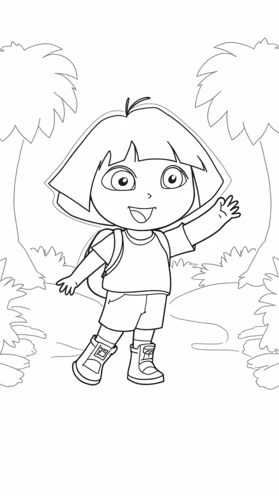 boots and dora coloring pages